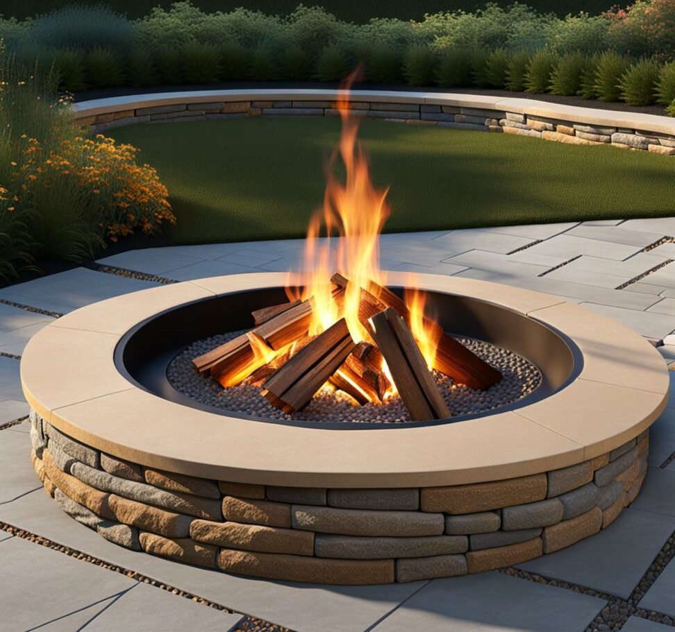 Simple Yet Striking Fire Pit Border Inspiration For Your Yard - HD ...