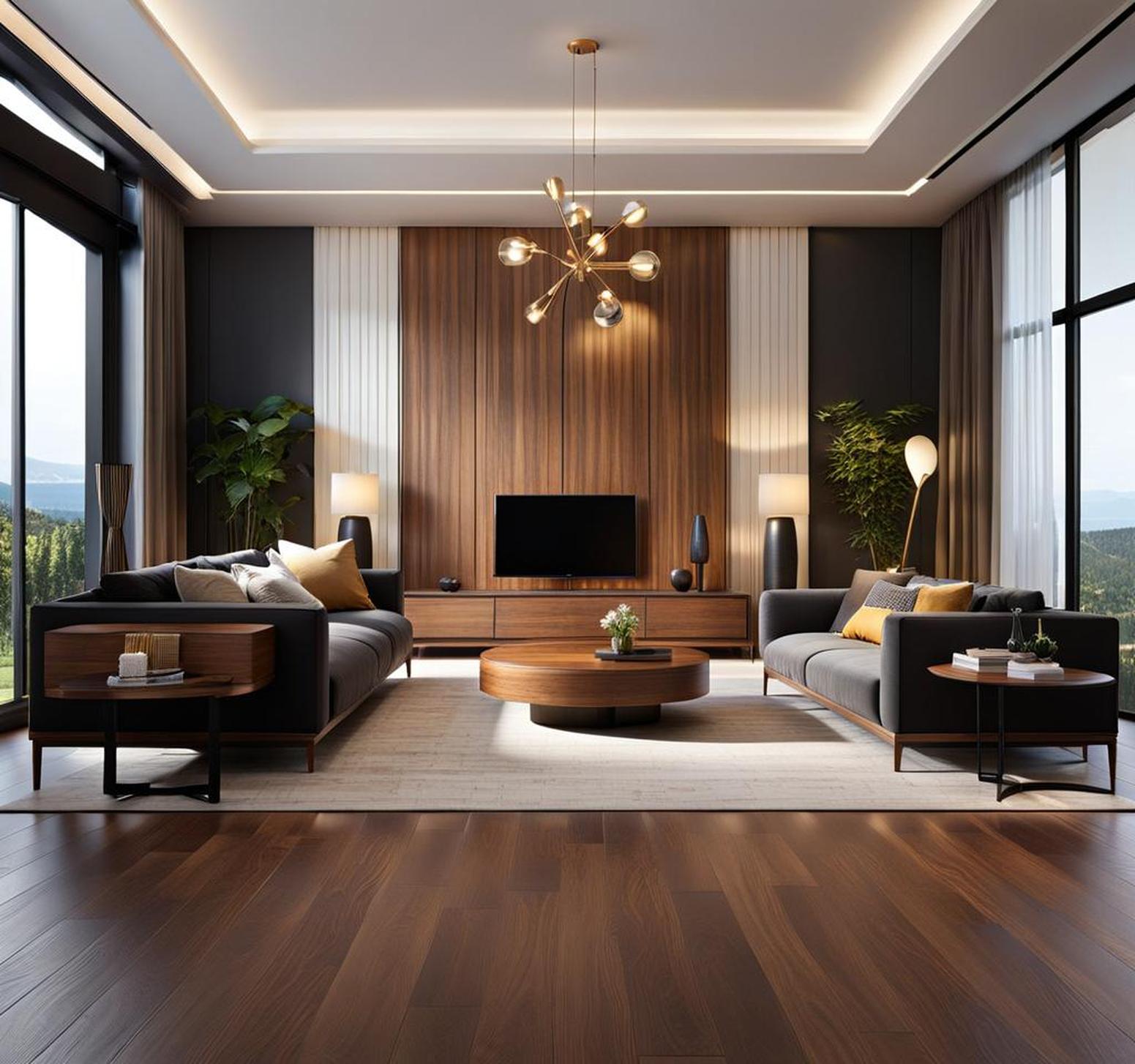 Mixing Dark and Light Wood Furniture to Attract Living Room - HD ...