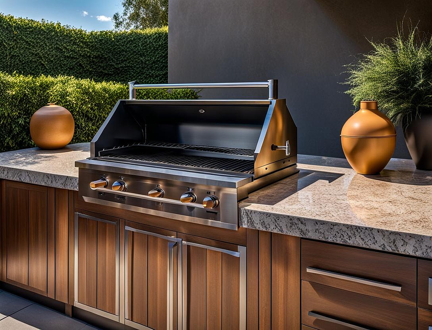 Practical Outdoor Kitchen Countertop Ideas - HD ConstructionCo